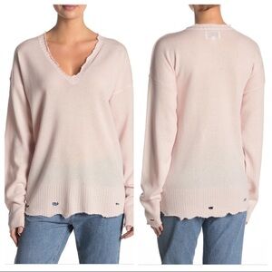 Current/Elliot Women's Size 1 Destroyed Cashmere Sweater Mayfair NWT Wool READ